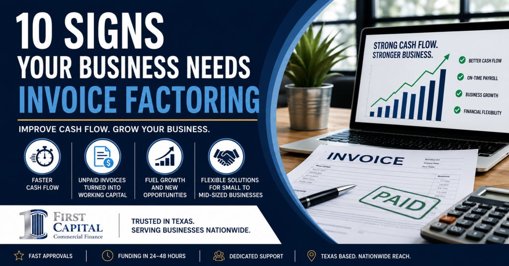 Signs your business needs invoice factoring.